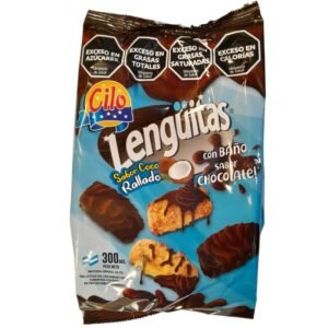 Lenguitas de coco bañada cilo x 300 grs.