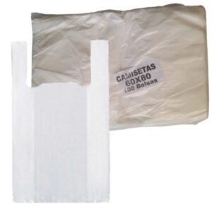 Bolsa camiseta 60 x 80 blanca