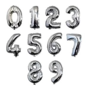 Globo números metalizados x 36 cm