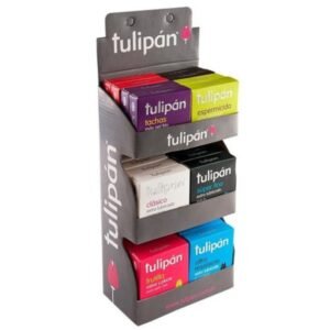 Profilacticos tulipán exhibidor surt x 24 uni.