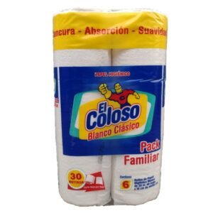 Higiénico blanco el coloso 6 x 30 mts.