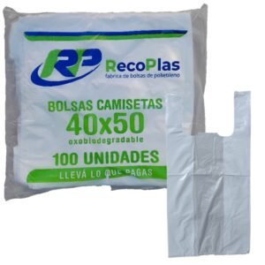 Bolsa camiseta 40 x 50 blanca