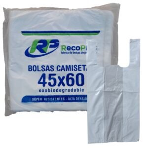 Bolsa camiseta 45 x 60 blanca