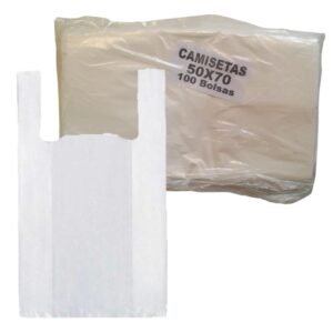 Bolsa camiseta 50 x 70 blanca