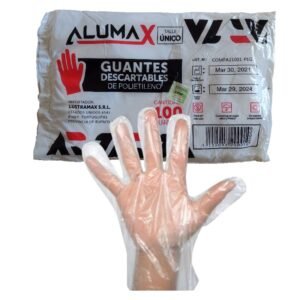 Guantes descartables x 100 uni.